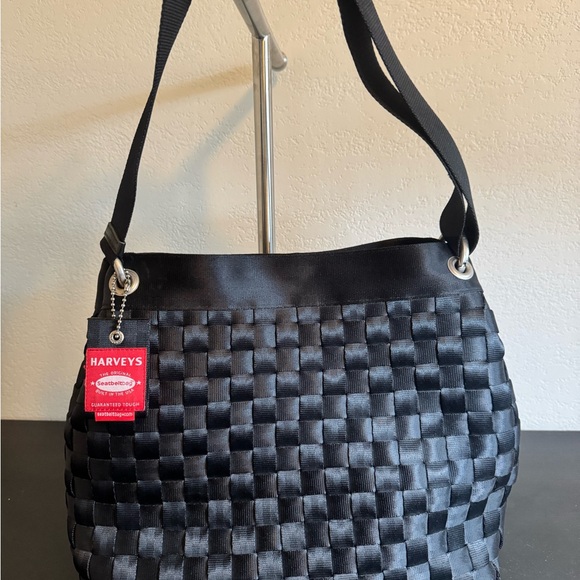 Harveys Black Woven Shoulder Bag - Picture 13 of 13